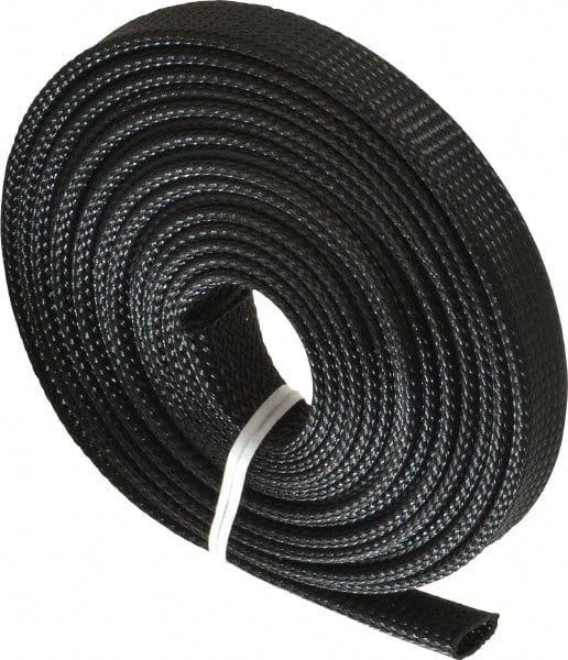 Black Braided Expandable Cable Sleeve MPN:CCP0.50BK10