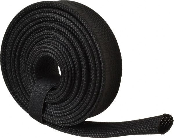 Black Braided Expandable Cable Sleeve MPN:CCP1.00BK10