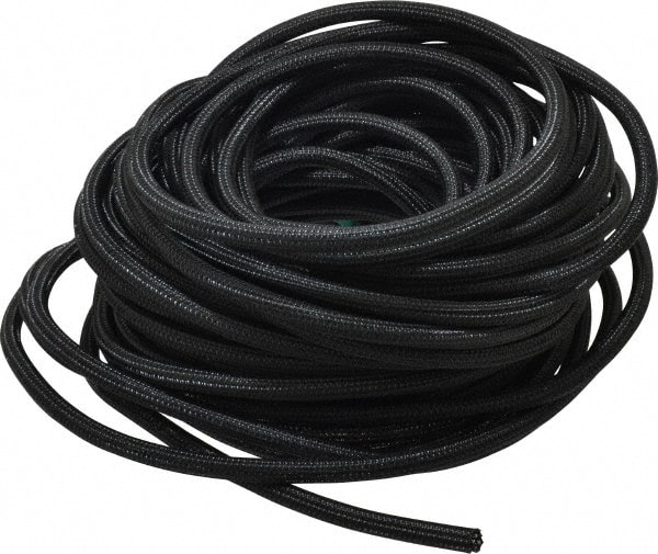 Black PET Braided Cable Sleeve MPN:F6N0.25-100