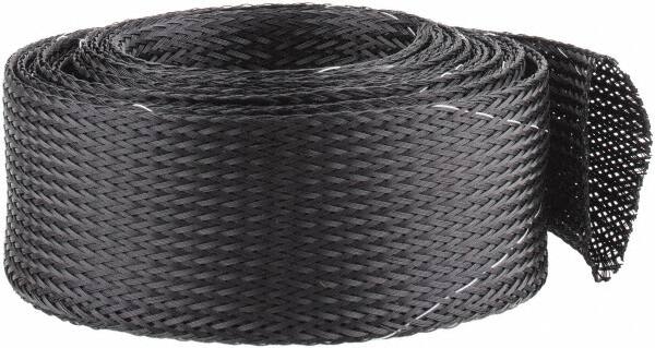 10 Ft. Long, Black and White Braided Expandable Cable Sleeve MPN:FRN2.00BK10