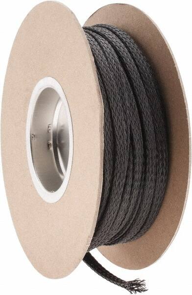 100 Ft. Long, Black Braided Expandable Cable Sleeve MPN:HWN0.38BK100