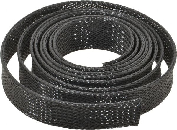 10 Ft. Long, Black Braided Expandable Cable Sleeve MPN:HWN1.50BK10