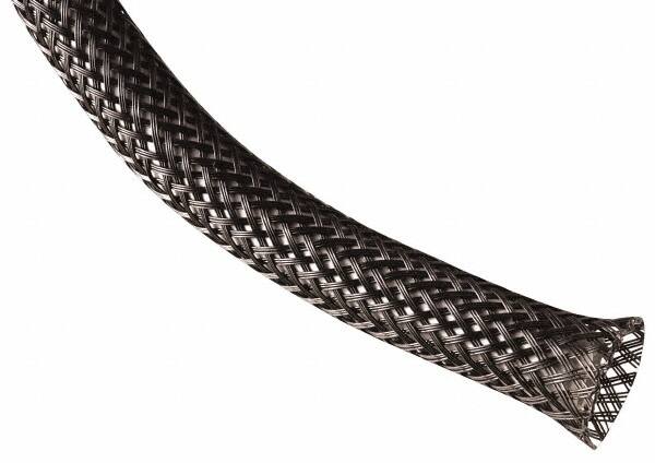 200 Ft. Long, Black Braided Expandable Cable Sleeve MPN:HWN2.00BK200