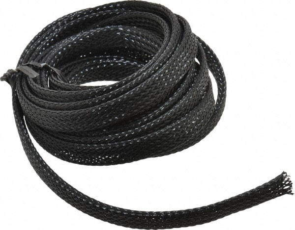 Black Braided Expandable Cable Sleeve MPN:PTN0.38BK10