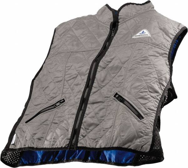 Size XL, Silver Cooling Vest MPN:6530F-SV-XL