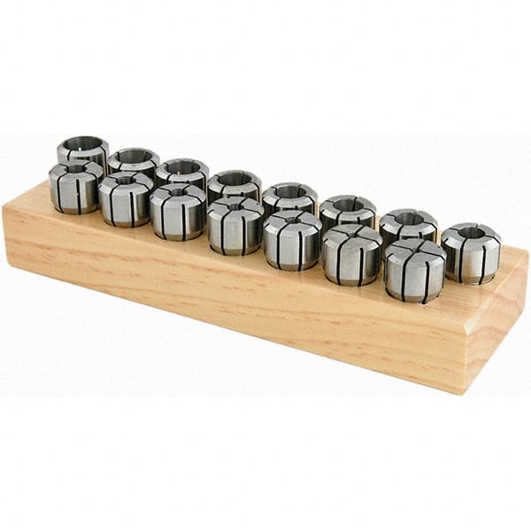 Collet Set: 17 Pc, Series DA200, 3/8