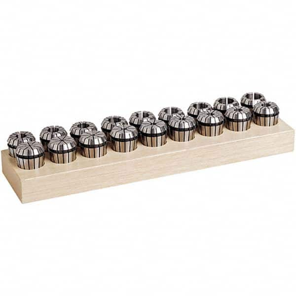 Collet Set: 18 Pc, Series ER25, 5/8