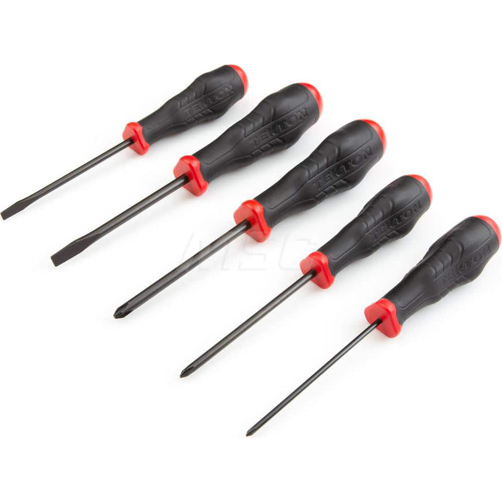 Phillips & Slotted Screwdriver Set: 5 Pc, Black Oxide MPN:DRV41212