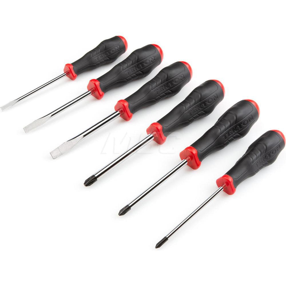 Phillips & Slotted Screwdriver Set: 6 Pc, Chrome MPN:DRV43005