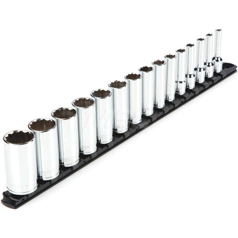 Socket Set Socket Set: 15 Pc, 1/4 to 1