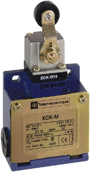 General Purpose Limit Switch: DP, NC, Roller Lever, Side MPN:XCKM115H29