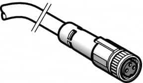 4 Amp, M8 3 Pin Female Straight Cordset Sensor and Receptacle MPN:XZCP0566L2