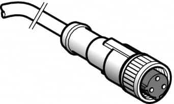 4 Amp, 1/2-20 UNF 3 Pin Female Straight Cordset Sensor and Receptacle MPN:XZCP1865L2