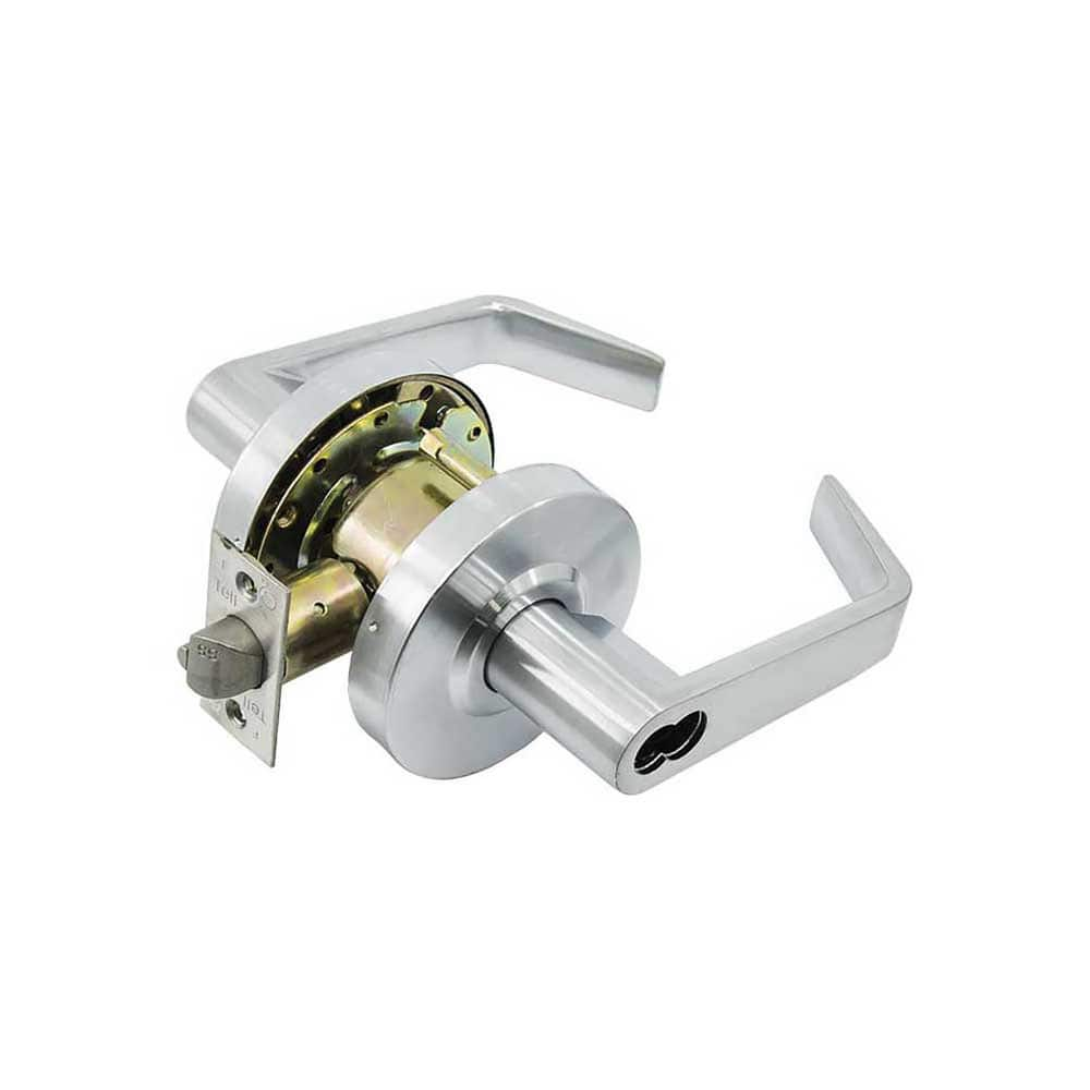 Lever Locksets, Lockset Type: Storeroom , Key Type: Keyed Different , Back Set: 2-3/8 (Inch), Cylinder Type: SFIC Less Core , Material: Steel  MPN:L2080-IC-8-26D