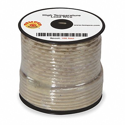 High Temp Lead Wire 18AWG 100ft Natural MPN:LDWR-1011
