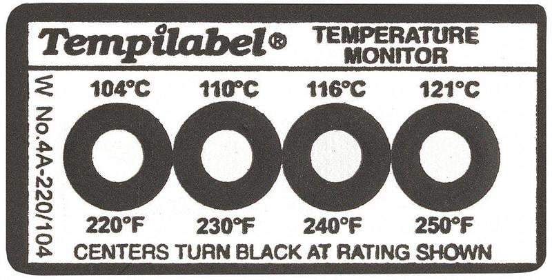 Non-Reversible Temp Indicator Strip PK10 MPN:26705