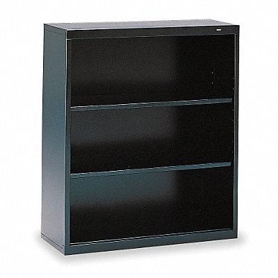 Welded Steel Bookcase 40in 3 Shelf Black MPN:B-42BK