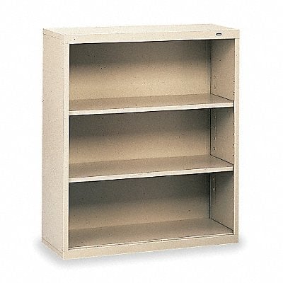 Welded Steel Bookcase 40in 3 Shelf Putty MPN:B-42CP