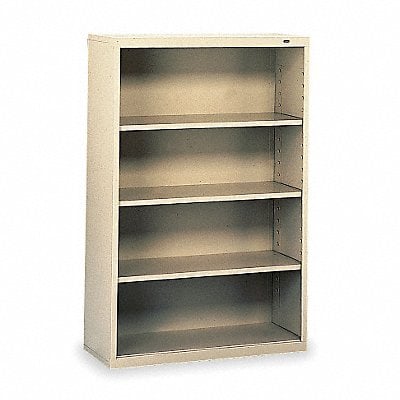 Welded Steel Bookcase 52in 4 Shelf Putty MPN:B-53CP