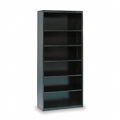 Welded Steel Bookcase 78in 6Shelf Black MPN:B-78BK