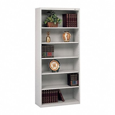 Welded Steel Bookcase 78 6 Shelf Gray MPN:B-78LG