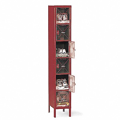 Box Locker Clearview 1 Wide 6 Tier Wine MPN:CBL6-121812-1 WINE