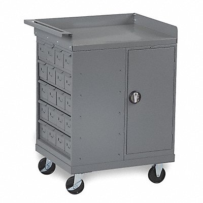 Mobile Cabinet Bench Steel 43 W 25 D MPN:MB-2530-BB