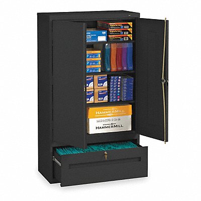 Lateral File Drawer Cabinet 3 Shelf Blk MPN:DWR-6618BK