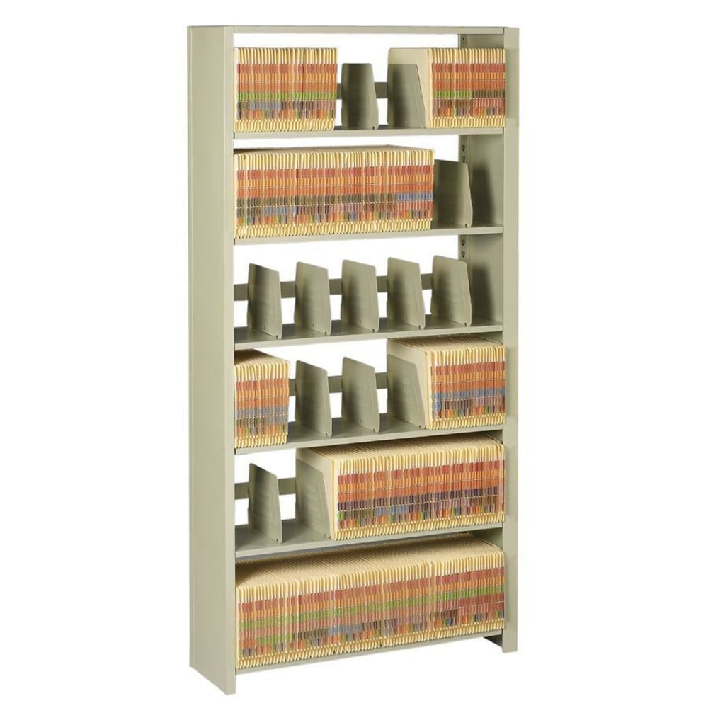 Tennsco Snap-Together Open Shelving Unit, 88inH x 48inW x 12inD, Sand MPN:128848PCSD