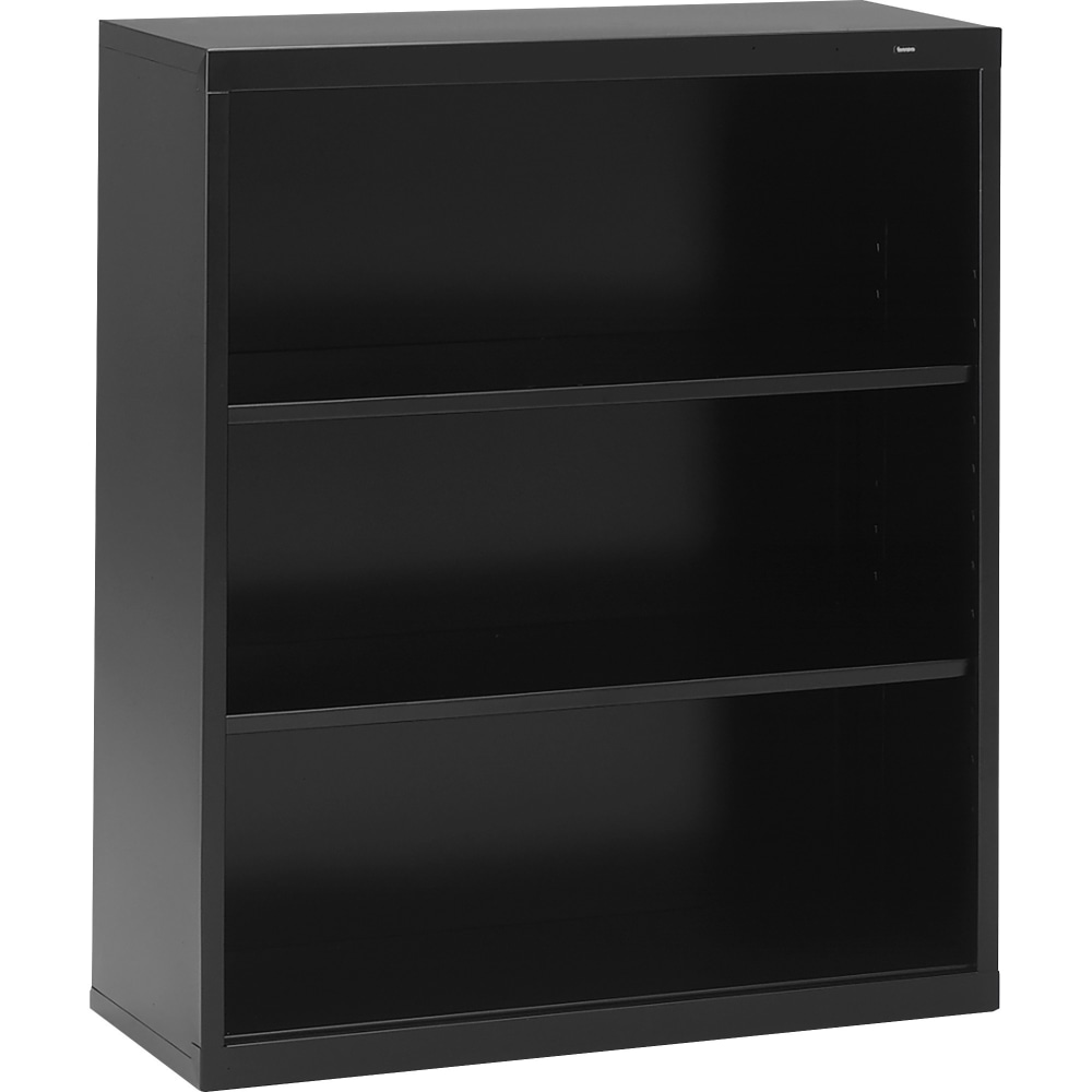 Tennsco Welded Modular Shelving Bookcase, 3-Shelf, 40inH x 34-1/2inW x 13-1/2inD, Black MPN:B42BK