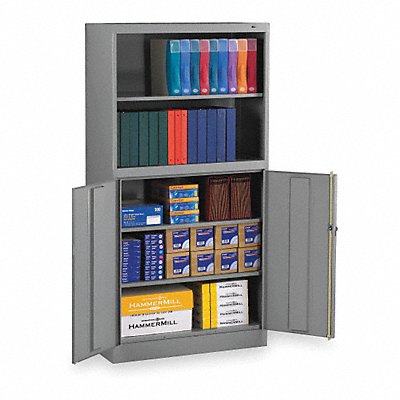 Bookcase Storage Cabinet Medium Gray MPN:BCD18-72MGY