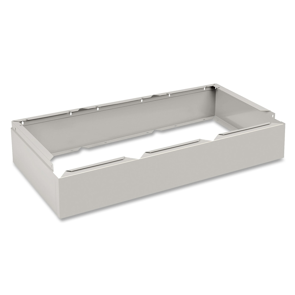 Tennsco 3-Wide Closed Locker Base, 6inH x 36inW x 18inD, Medium Gray MPN:CLB3618MG