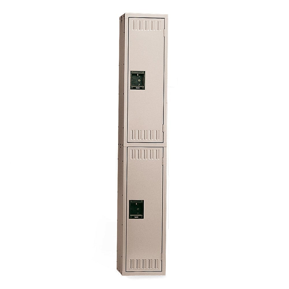 Tennsco Double-Tier Locker, 1 Wide, 72inH x 12inW x 18inD, Sand MPN:DTS121836ASD