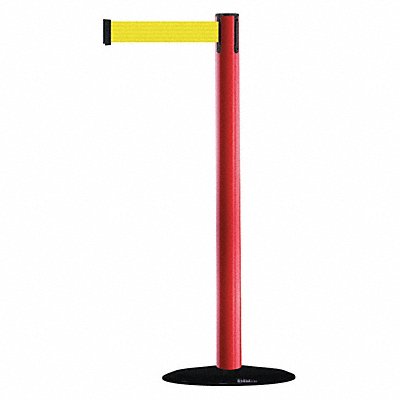 D0029 Barrier Post w/ Belt 7-1/2 ft L Yellow MPN:875-21-STD-NO-Y5X-C