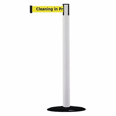 D0031 Barrier Post with Belt PVC White MPN:875-32-STD-NO-YCX-C