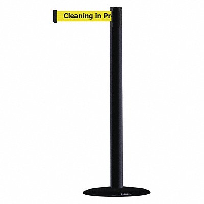 D0031 Barrier Post with Belt PVC Black MPN:875-33-STD-NO-YCX-C