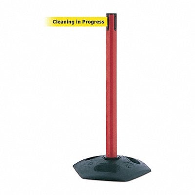 D0033 Barrier Post with Belt PVC Red MPN:886-21-STD-NO-YCX-C