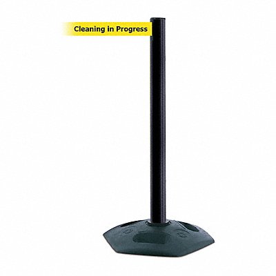 D0033 Barrier Post with Belt PVC Black MPN:886-33-STD-NO-YCX-C