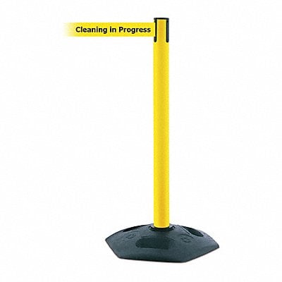 D0033 Barrier Post with Belt PVC Yellow MPN:886-35-STD-NO-YCX-C