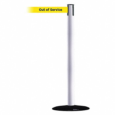 Barrier Post with Belt 13 ft L Yellow MPN:889B-33-32-MAX-NO-YEX-C