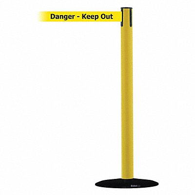 Barrier Post with Belt 13 ft L Yellow MPN:889B-33-35-MAX-NO-YDX-C