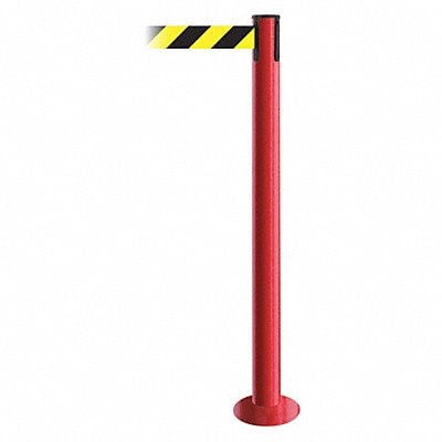 Fixed Barrier Post with Belt Red MPN:889F-21-21-MAX-NO-D4X-C