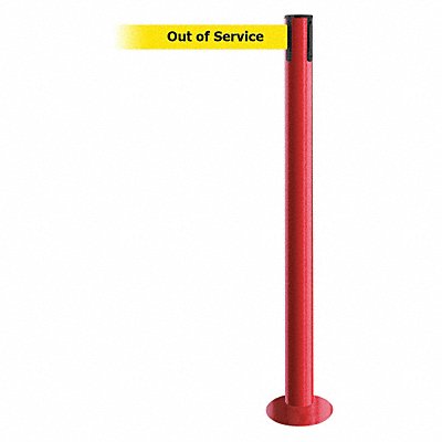 Fixed Barrier Post with Belt 13 ft L MPN:889F-21-21-MAX-NO-YEX-C