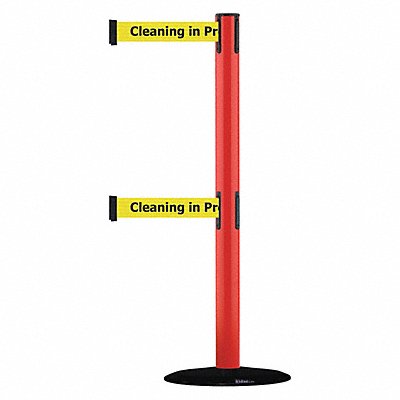 D0017 Barrier Post w/ Belt Red Black No Scuff MPN:889T2B-33-21-STD-NO-YCX-C