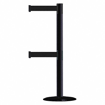 D0016 Barrier Post with Belt 7-1/2 ft L Black MPN:889T2B-33-33-STD-NO-B9X-C