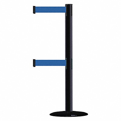 D0016 Barrier Post with Belt 7-1/2 ft L Blue MPN:889T2B-33-33-STD-NO-L5X-C