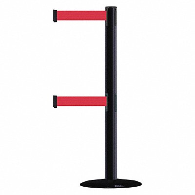 D0016 Barrier Post with Belt 7-1/2 ft L Red MPN:889T2B-33-33-STD-NO-R5X-C