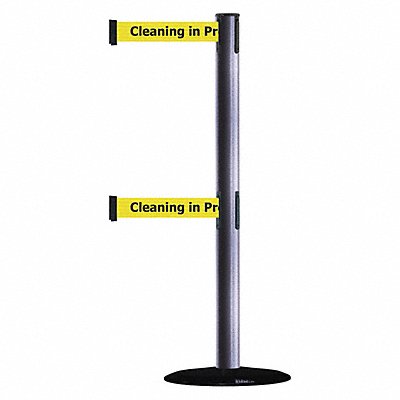 D0017 Barrier Post with Belt Gray MPN:889T2B-33-73-STD-NO-YCX-C