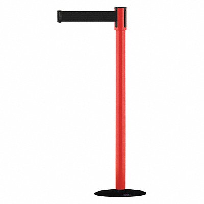 D0007 Barrier Post with Belt 7-1/2 ft L Black MPN:890B-33-21-21-STD-NO-B9X-C