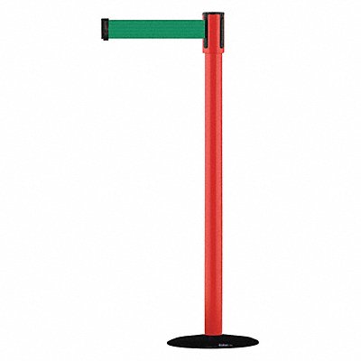 D0007 Barrier Post with Belt 7-1/2 ft L Green MPN:890B-33-21-21-STD-NO-G6X-C